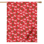 Christmas Hohoho Santa Claus Laugh Print House Flag