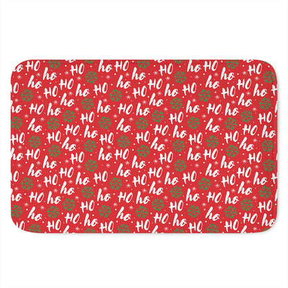 Christmas Hohoho Santa Claus Laugh Print Indoor Door Mat