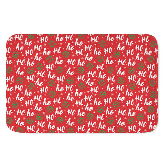 Christmas Hohoho Santa Claus Laugh Print Indoor Door Mat