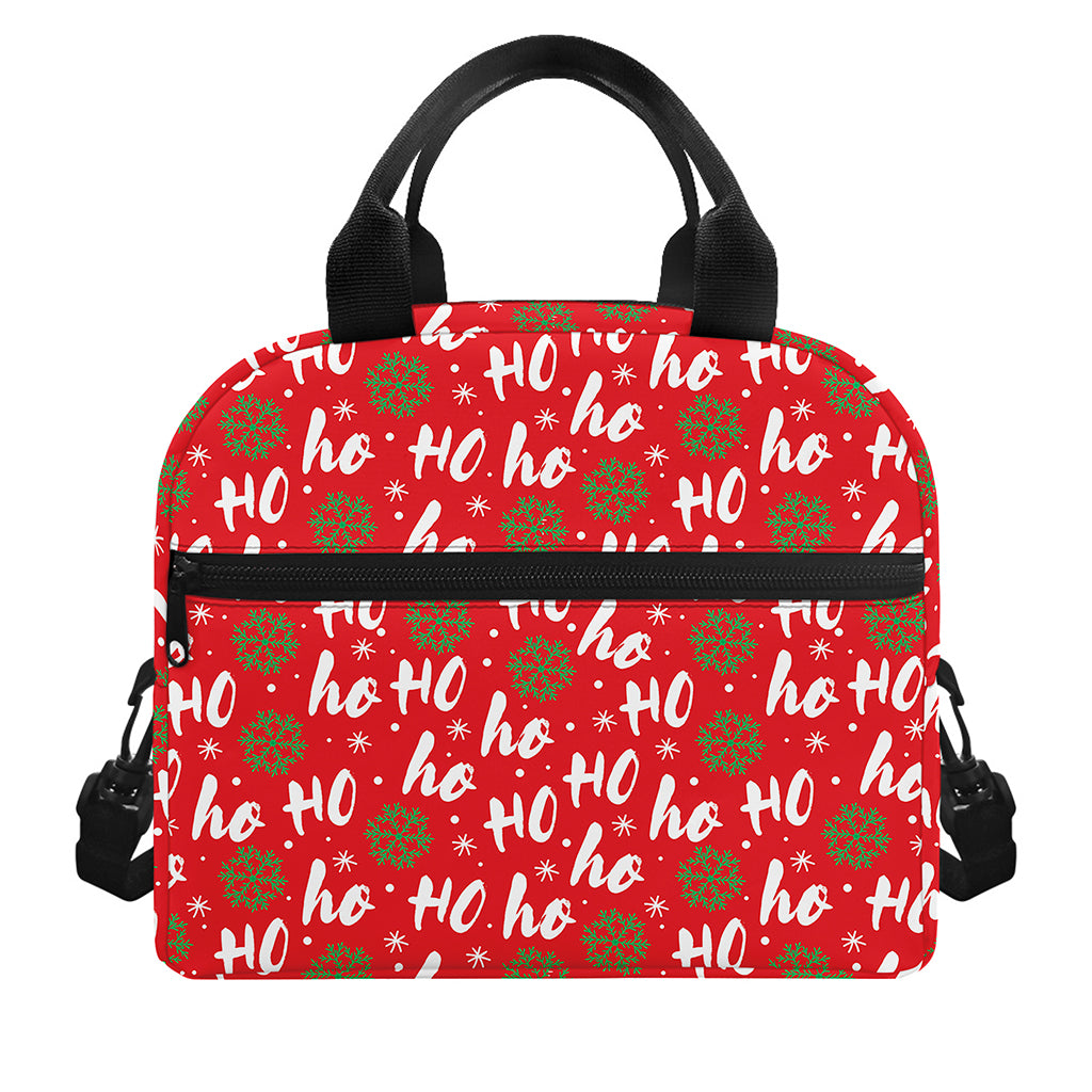 Christmas Hohoho Santa Claus Laugh Print Insulated Lunch Bag