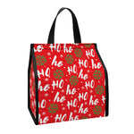 Christmas Hohoho Santa Claus Laugh Print Insulated Lunch Tote