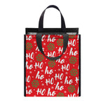 Christmas Hohoho Santa Claus Laugh Print Insulated Lunch Tote