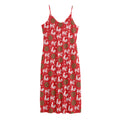 Christmas Hohoho Santa Claus Laugh Print Jersey Midi Cami Dress