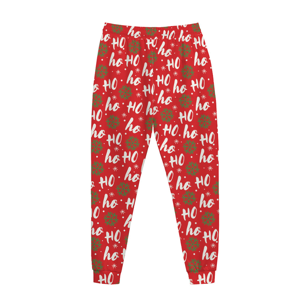 Christmas Hohoho Santa Claus Laugh Print Jogger Pants