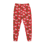 Christmas Hohoho Santa Claus Laugh Print Jogger Pants