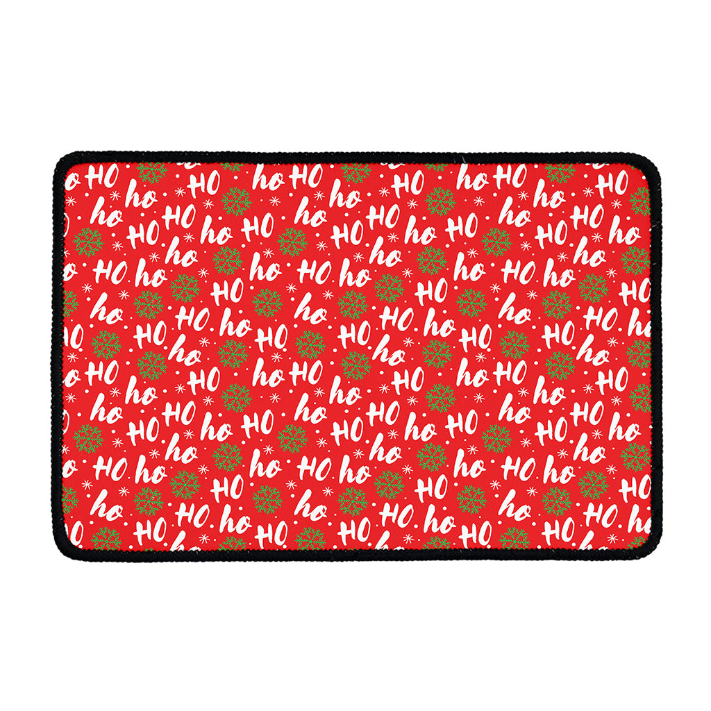 Christmas Hohoho Santa Claus Laugh Print Kitchen Mat