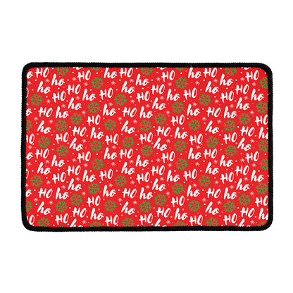 Christmas Hohoho Santa Claus Laugh Print Kitchen Mat