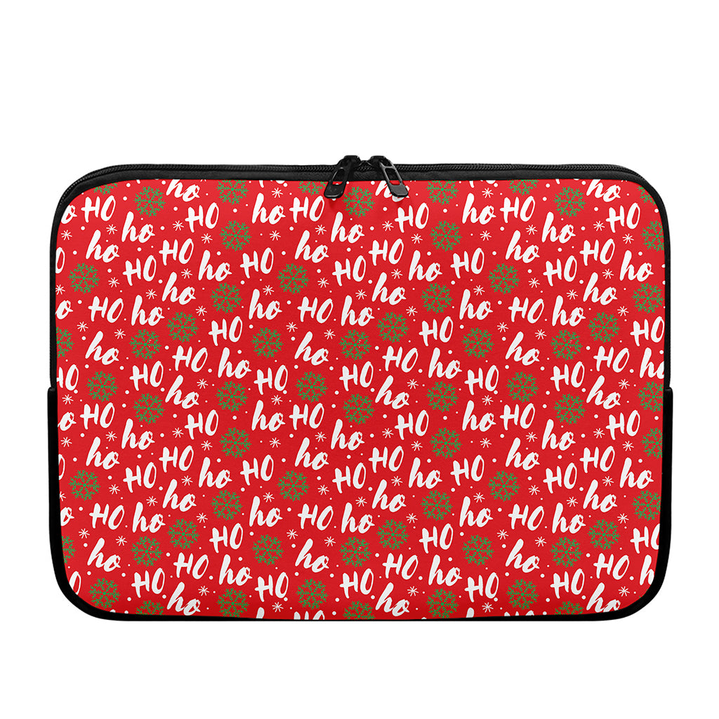 Christmas Hohoho Santa Claus Laugh Print Laptop Sleeve