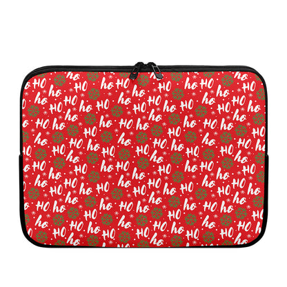 Christmas Hohoho Santa Claus Laugh Print Laptop Sleeve