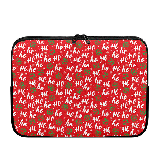 Christmas Hohoho Santa Claus Laugh Print Laptop Sleeve