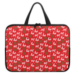 Christmas Hohoho Santa Claus Laugh Print Laptop Sleeve With Handle