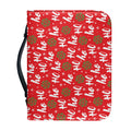 Christmas Hohoho Santa Claus Laugh Print Leather Bible Cover