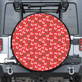 Christmas Hohoho Santa Claus Laugh Print Leather Spare Tire Cover