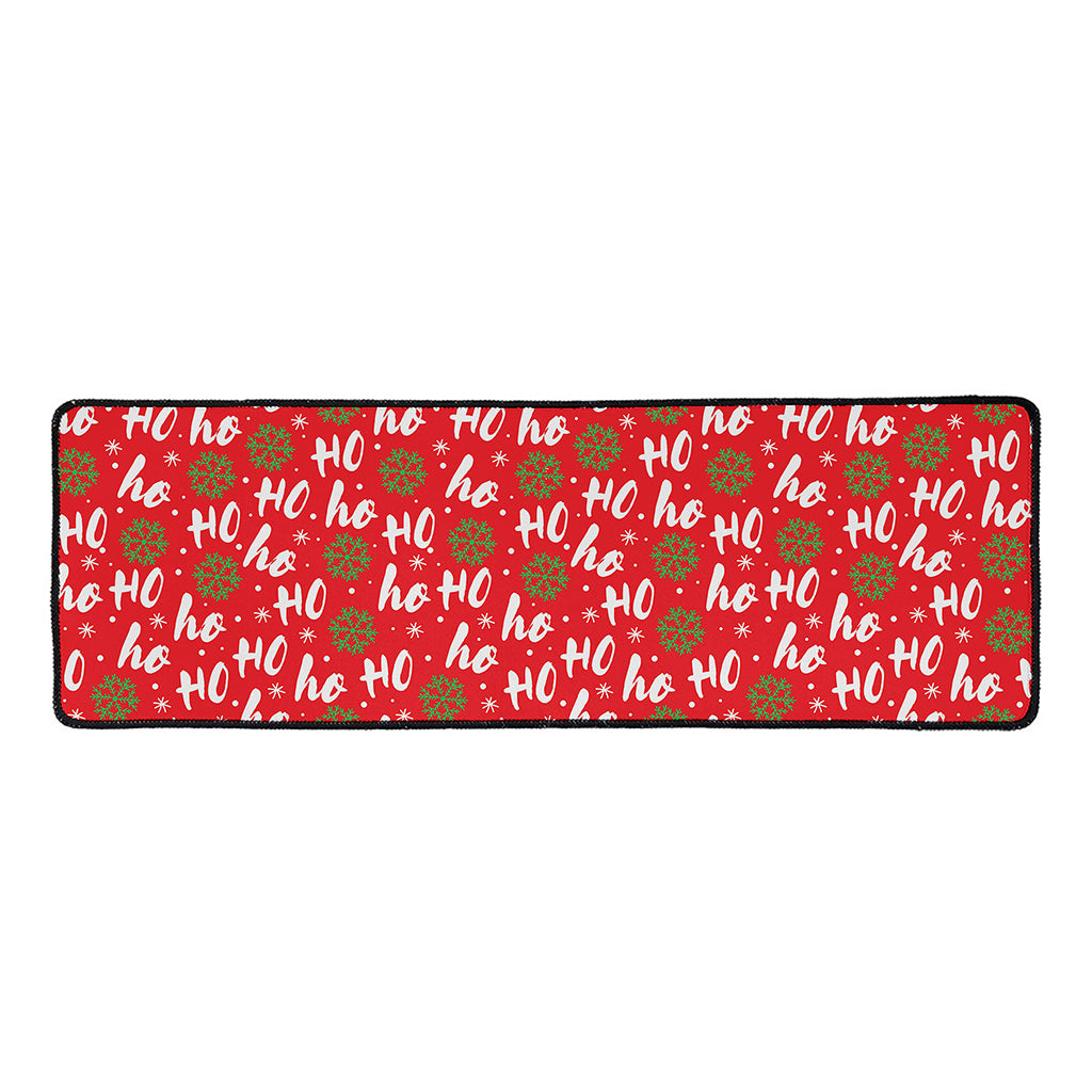 Christmas Hohoho Santa Claus Laugh Print Long Kitchen Mat