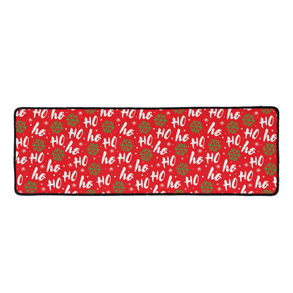 Christmas Hohoho Santa Claus Laugh Print Long Kitchen Mat