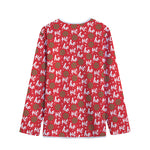 Christmas Hohoho Santa Claus Laugh Print Long Sleeve Short Coat