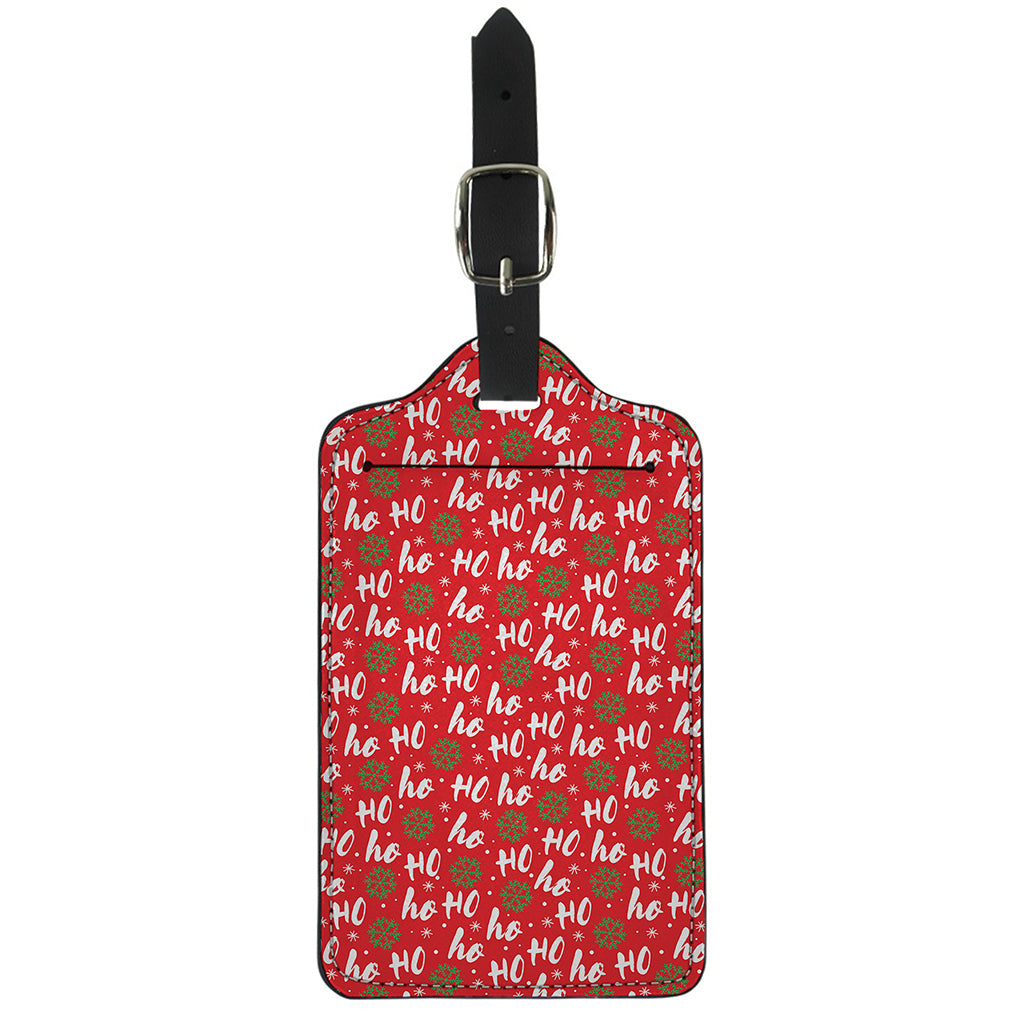 Christmas Hohoho Santa Claus Laugh Print Luggage Tag