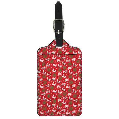 Christmas Hohoho Santa Claus Laugh Print Luggage Tag