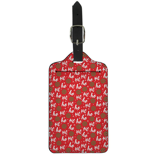 Christmas Hohoho Santa Claus Laugh Print Luggage Tag