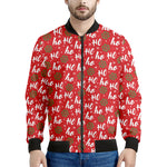 Christmas Hohoho Santa Claus Laugh Print Men's Bomber Jacket