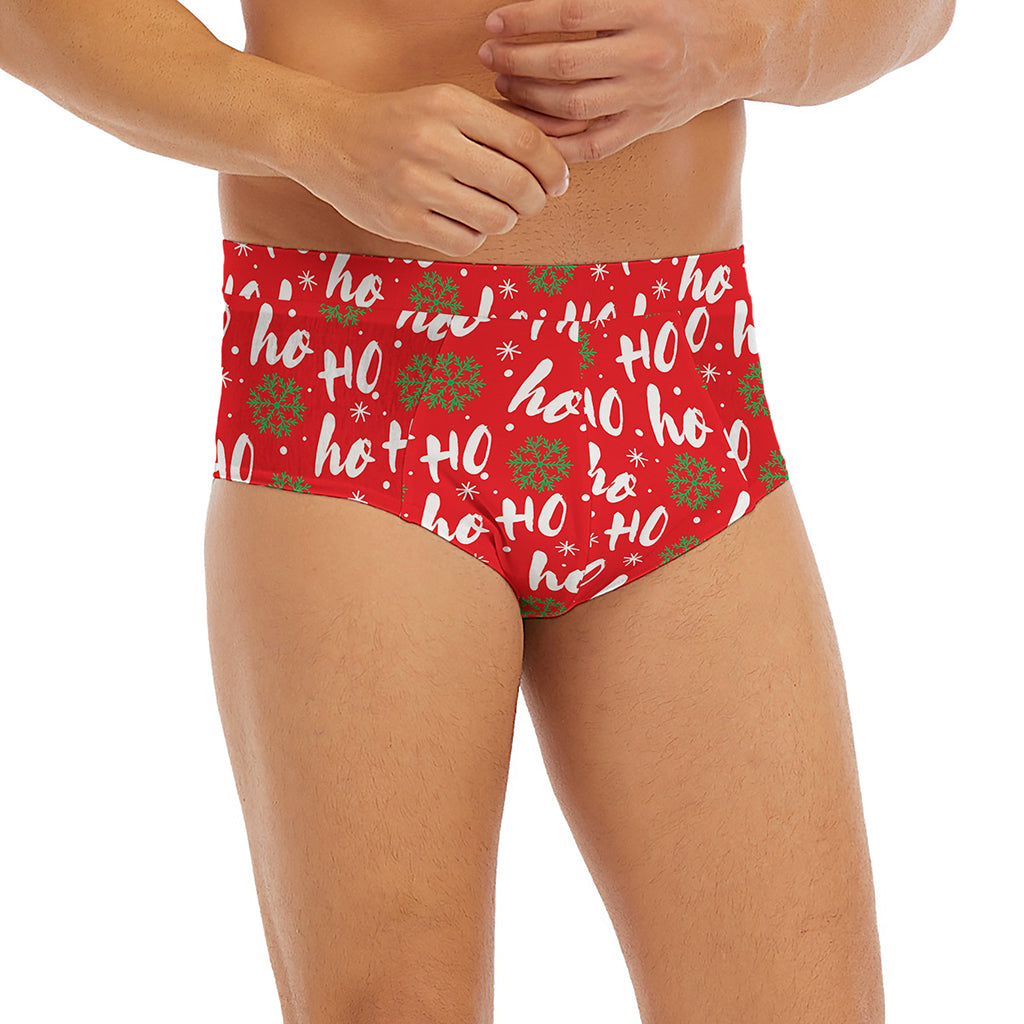 Christmas Hohoho Santa Claus Laugh Print Men's Briefs