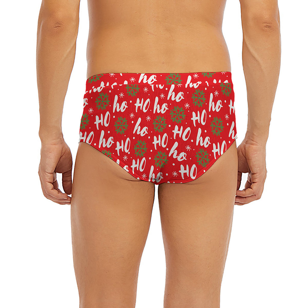 Christmas Hohoho Santa Claus Laugh Print Men's Briefs