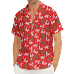 Christmas Hohoho Santa Claus Laugh Print Men's Deep V-Neck Shirt