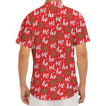 Christmas Hohoho Santa Claus Laugh Print Men's Deep V-Neck Shirt