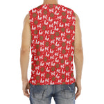 Christmas Hohoho Santa Claus Laugh Print Men's Fitness Tank Top