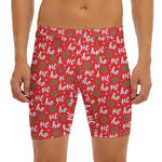 Christmas Hohoho Santa Claus Laugh Print Men's Long Boxer Briefs
