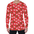 Christmas Hohoho Santa Claus Laugh Print Men's Long Sleeve T-Shirt