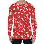 Christmas Hohoho Santa Claus Laugh Print Men's Long Sleeve T-Shirt