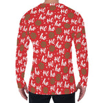 Christmas Hohoho Santa Claus Laugh Print Men's Long Sleeve T-Shirt