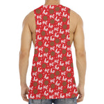 Christmas Hohoho Santa Claus Laugh Print Men's Muscle Tank Top