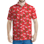 Christmas Hohoho Santa Claus Laugh Print Men's Polo Shirt