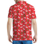 Christmas Hohoho Santa Claus Laugh Print Men's Polo Shirt