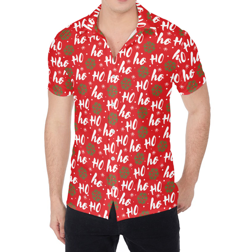 Christmas Hohoho Santa Claus Laugh Print Men's Shirt