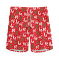 Christmas Hohoho Santa Claus Laugh Print Men's Athletic Shorts