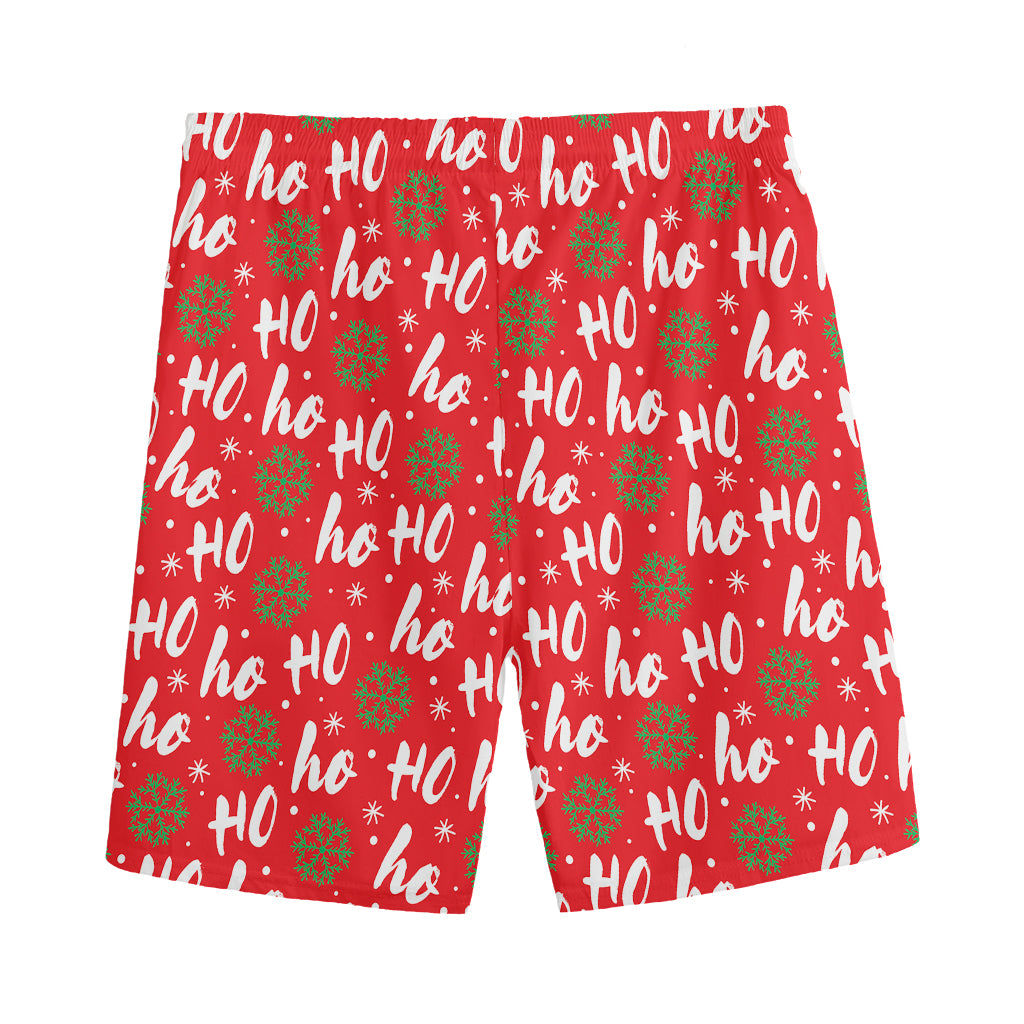 Christmas Hohoho Santa Claus Laugh Print Men's Sports Shorts