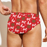 Christmas Hohoho Santa Claus Laugh Print Men's Swim Briefs