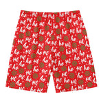 Christmas Hohoho Santa Claus Laugh Print Men's Swim Trunks