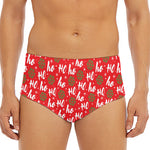 Christmas Hohoho Santa Claus Laugh Print Men's Triangle Swim Briefs