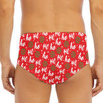 Christmas Hohoho Santa Claus Laugh Print Men's Triangle Swim Briefs