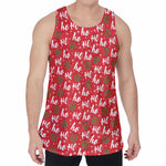 Christmas Hohoho Santa Claus Laugh Print Men's Velvet Tank Top