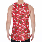 Christmas Hohoho Santa Claus Laugh Print Men's Velvet Tank Top