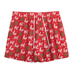 Christmas Hohoho Santa Claus Laugh Print Mesh Shorts
