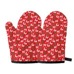 Christmas Hohoho Santa Claus Laugh Print Oven Mitts