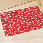 Christmas Hohoho Santa Claus Laugh Print Polyester Doormat