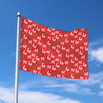 Christmas Hohoho Santa Claus Laugh Print Polyester Flag