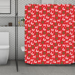 Christmas Hohoho Santa Claus Laugh Print Polyester Shower Curtain